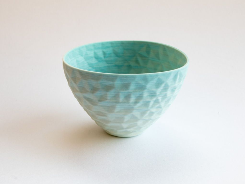 gem bowl, blue/white porcelain
