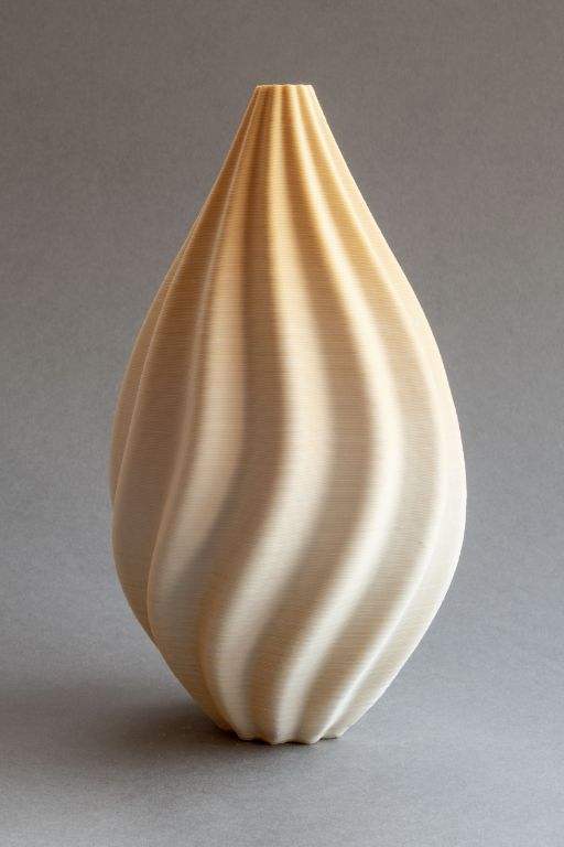 Cone, yellow/white porcelain