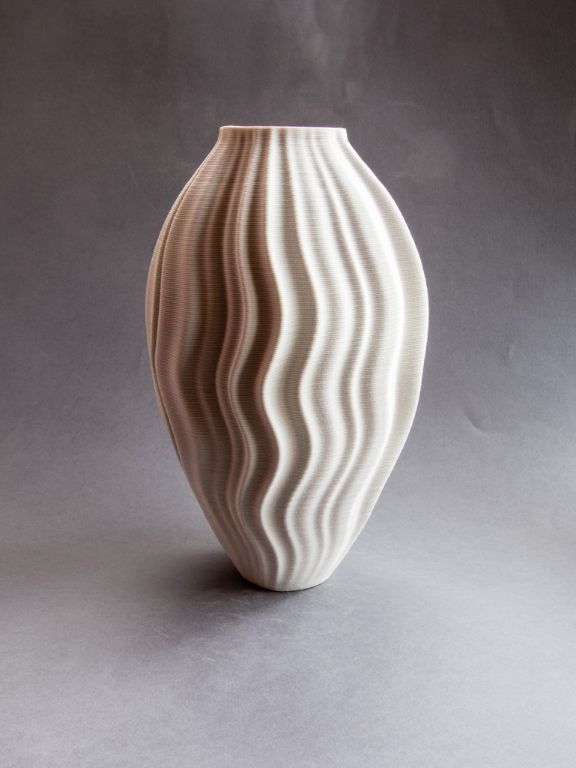 flame vase, porcelain