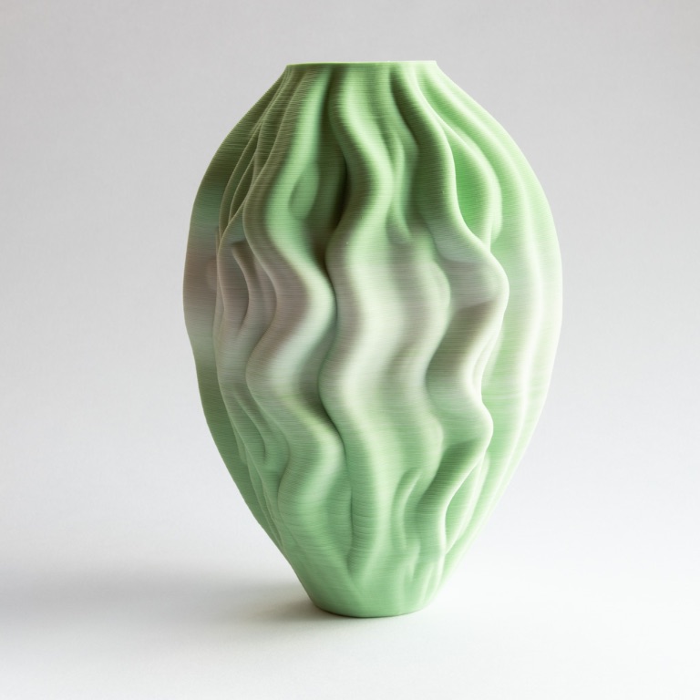 Ivy vase, green porcelain