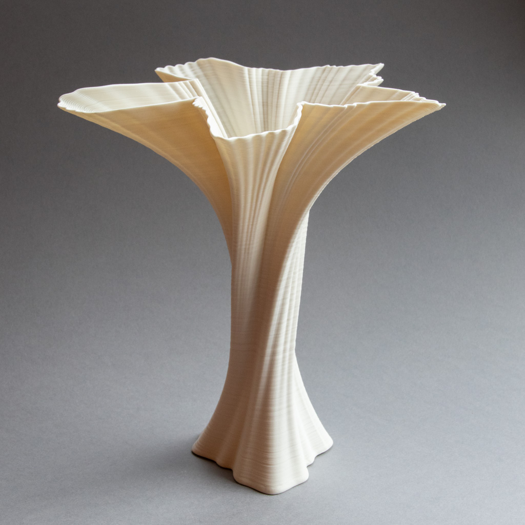 Lily vase, white porcelain