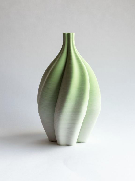Pod, green/white porcelain